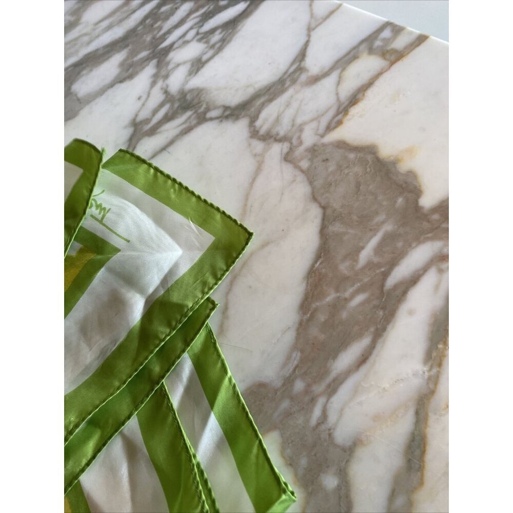 Avon Burst Of Spring S M Kent Scarf Lime‎ Green Yellow White Japan - Picture 6 of 6